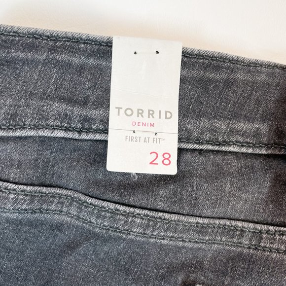 Torrid Denim Shorts Black Distressed Raw Hem 28 - Picture 3 of 7